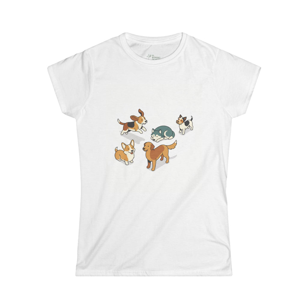 Camiseta Corgi Crew con perros adorables: camiseta con estampado de cachorro juguetón para mujer
