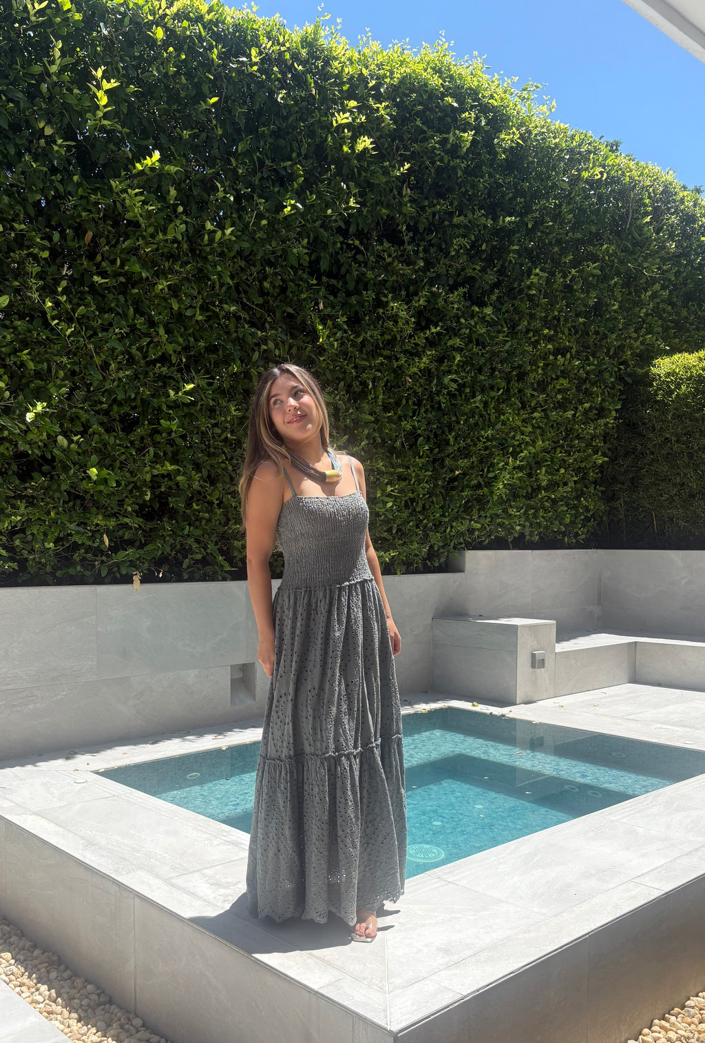 Vestido en Lino Color Olivo