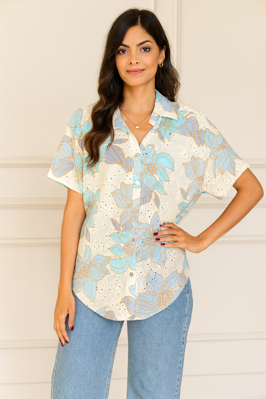 Blusa Ojalillo con Flores