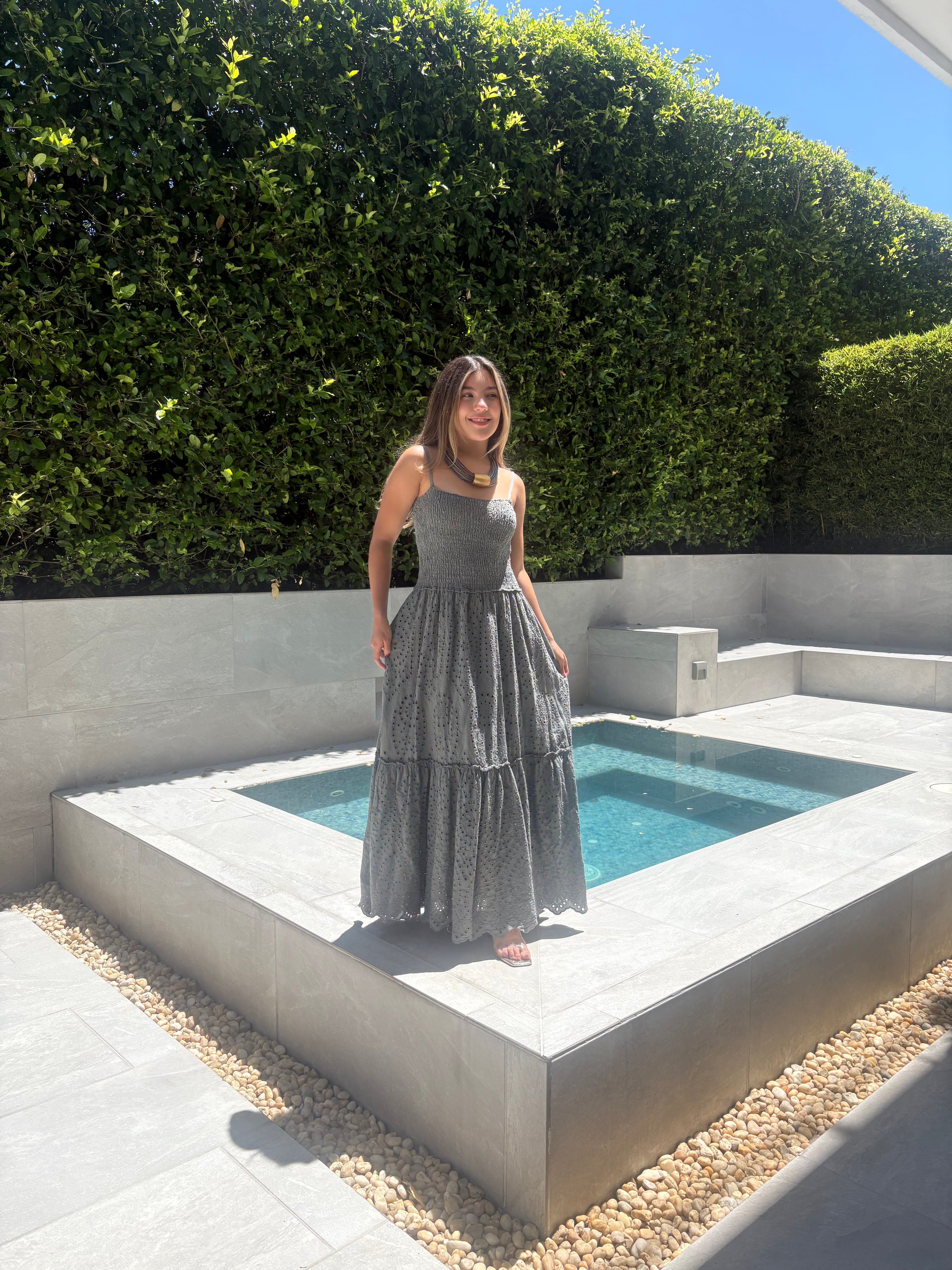 Vestido en Lino Color Olivo