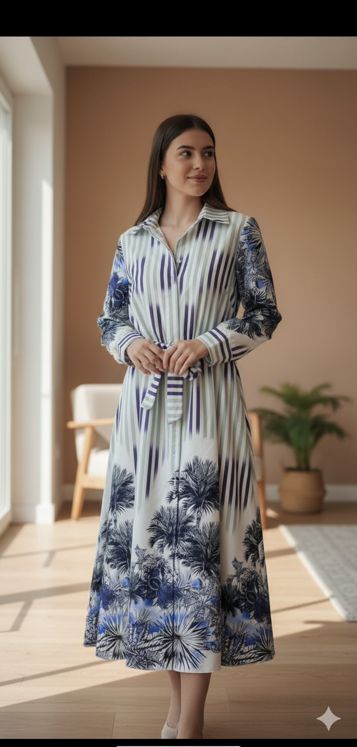 Vestido Chalis con Estampado Floral