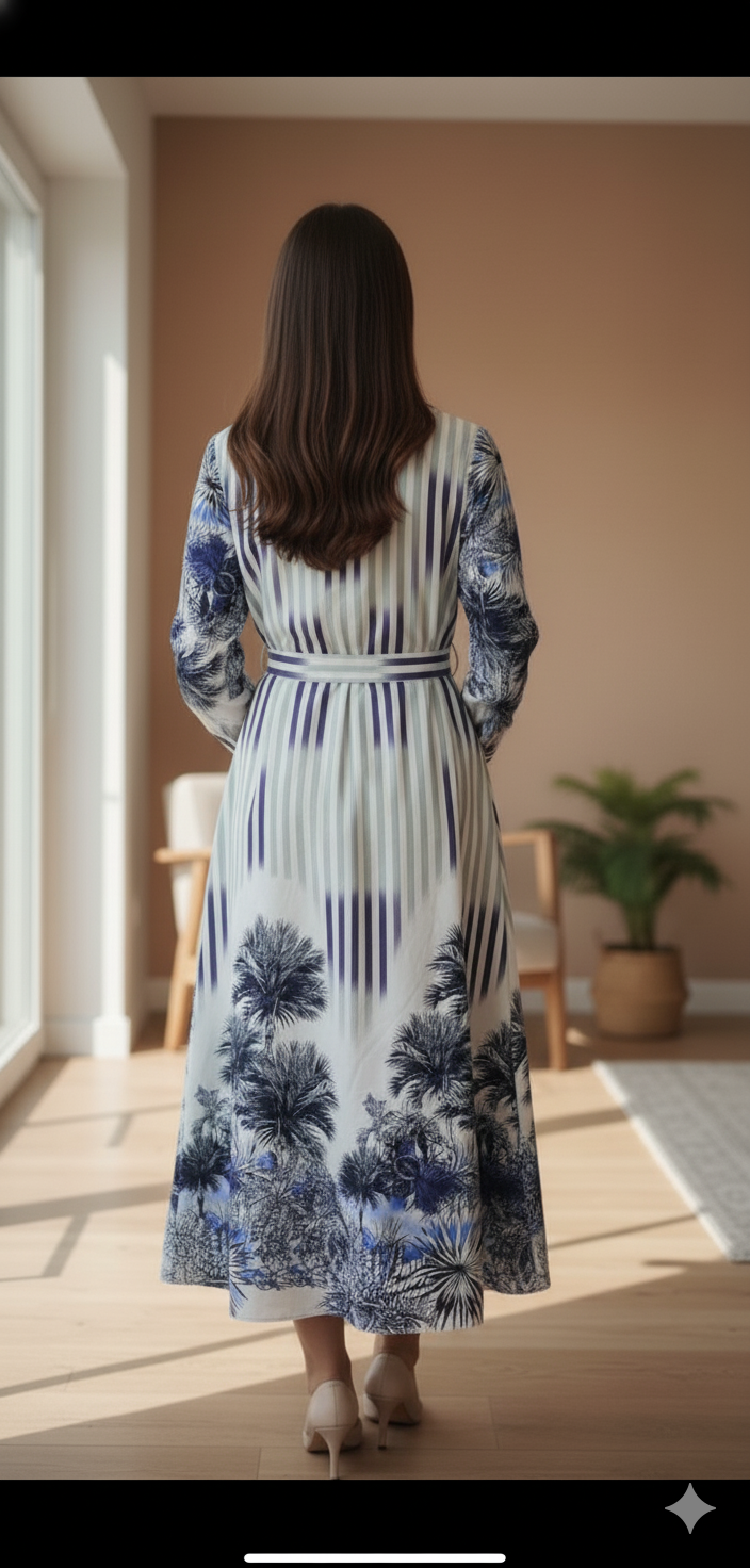 Vestido Chalis con Estampado Floral