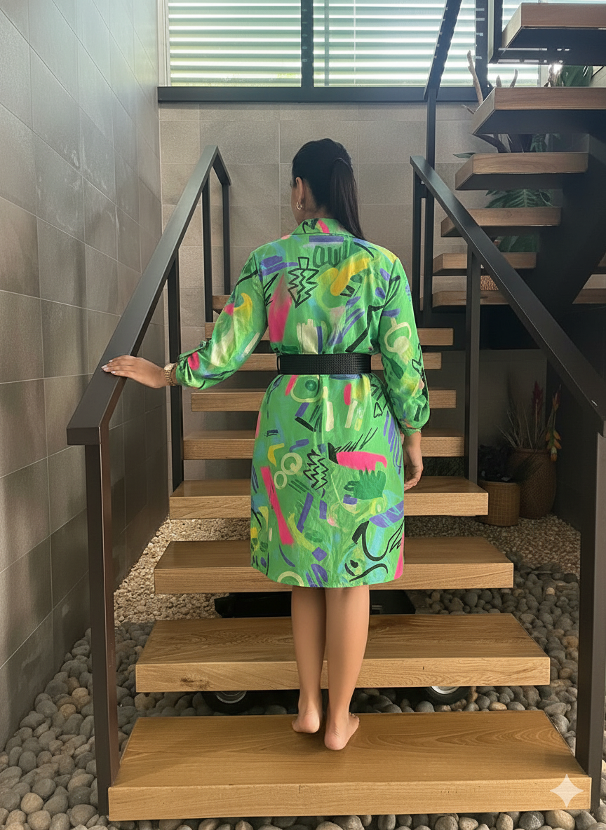 Vestidos tipo Blusones en Viscosa Estampados