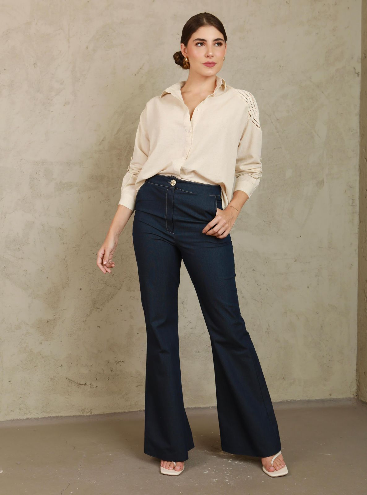 Camisera en Lino Tejido