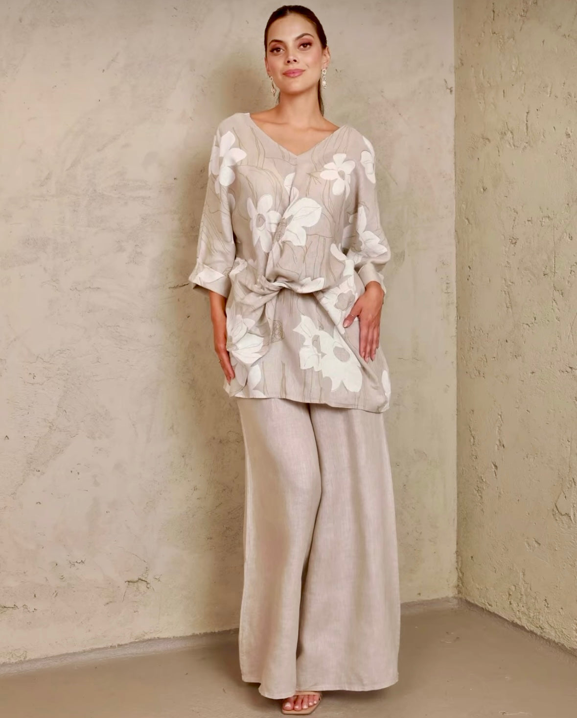 Set Blusa y Pantalón en Lino Europeo