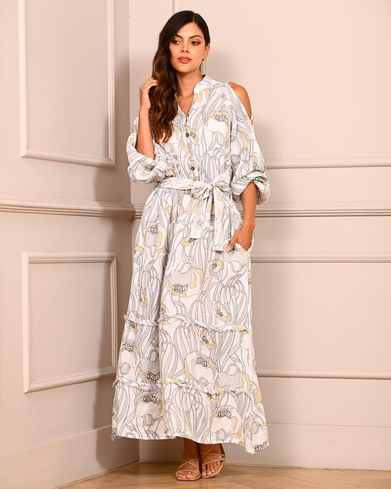 Vestidos Lino Estampados Suaves