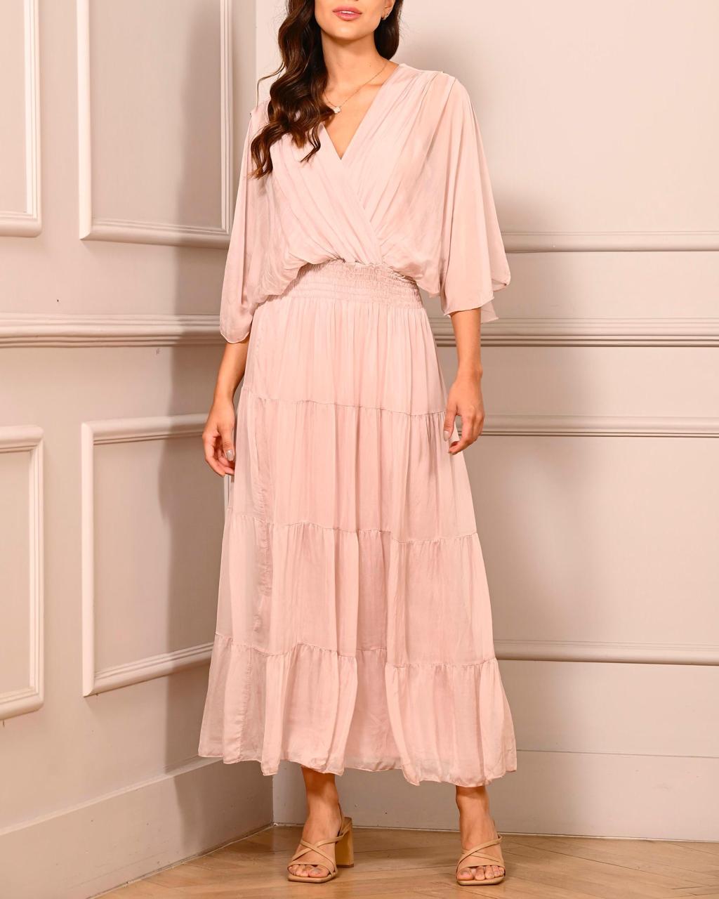 Vestido Seda Palo de Rosa